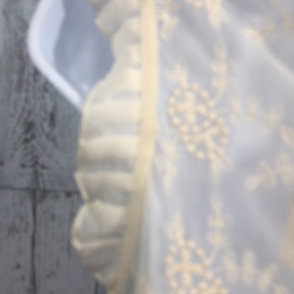 Adiva Sheer Lace Ruffled Top NWT Medium - Picture 7 of 10